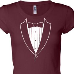 Ladies Basic White Tuxedo Shirts