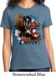 Ladies Biker Shirt American By Birth Tee T-Shirt