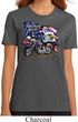 Ladies Biker Shirt American Pride Motorcycle Organic Tee T-Shirt