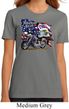 Ladies Biker Shirt American Pride Motorcycle Organic Tee T-Shirt
