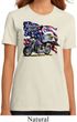Ladies Biker Shirt American Pride Motorcycle Organic Tee T-Shirt