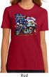 Ladies Biker Shirt American Pride Motorcycle Organic Tee T-Shirt
