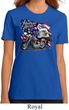 Ladies Biker Shirt American Pride Motorcycle Organic Tee T-Shirt
