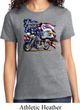Ladies Biker Shirt American Pride Motorcycle Tee T-Shirt