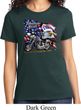 Ladies Biker Shirt American Pride Motorcycle Tee T-Shirt