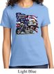 Ladies Biker Shirt American Pride Motorcycle Tee T-Shirt