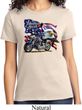 Ladies Biker Shirt American Pride Motorcycle Tee T-Shirt