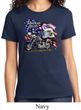 Ladies Biker Shirt American Pride Motorcycle Tee T-Shirt