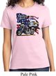Ladies Biker Shirt American Pride Motorcycle Tee T-Shirt