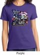 Ladies Biker Shirt American Pride Motorcycle Tee T-Shirt