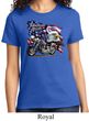 Ladies Biker Shirt American Pride Motorcycle Tee T-Shirt