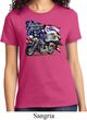 Ladies Biker Shirt American Pride Motorcycle Tee T-Shirt