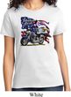 Ladies Biker Shirt American Pride Motorcycle Tee T-Shirt