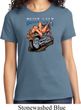 Ladies Biker Shirt Built To Last Tee T-Shirt