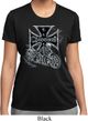Ladies Biker Shirt Chopper Cross Skeleton Moisture Wicking Tee T-Shirt
