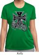 Ladies Biker Shirt Chopper Cross Skeleton Moisture Wicking Tee T-Shirt