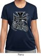 Ladies Biker Shirt Chopper Cross Skeleton Moisture Wicking Tee T-Shirt