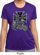 Ladies Biker Shirt Chopper Cross Skeleton Moisture Wicking Tee T-Shirt
