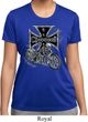 Ladies Biker Shirt Chopper Cross Skeleton Moisture Wicking Tee T-Shirt