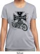 Ladies Biker Shirt Chopper Cross Skeleton Moisture Wicking Tee T-Shirt