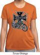 Ladies Biker Shirt Chopper Cross Skeleton Moisture Wicking Tee T-Shirt