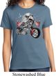 Ladies Biker Shirt Eagle Biker Tee T-Shirt