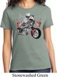 Ladies Biker Shirt Eagle Biker Tee T-Shirt
