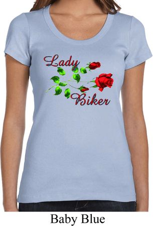 Ladies Biker Shirt Lady Biker Scoop Neck Tee T-Shirt