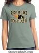Ladies Biker Shirt Ride It Like You Stole It Tee T-Shirt