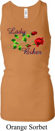 Ladies Biker Tanktop Lady Biker Longer Length Racerback Tank Top