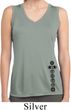 Ladies Black 7 Chakras Bottom Print Sleeveless Moisture Wicking Tee