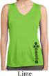 Ladies Black 7 Chakras Bottom Print Sleeveless Moisture Wicking Tee