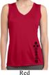 Ladies Black 7 Chakras Bottom Print Sleeveless Moisture Wicking Tee
