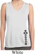 Ladies Black 7 Chakras Bottom Print Sleeveless Moisture Wicking Tee