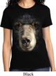Ladies Black Bear Shirt Big Black Bear Face Tee T-Shirt