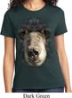 Ladies Black Bear Shirt Big Black Bear Face Tee T-Shirt