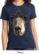 Ladies Black Bear Shirt Big Black Bear Face Tee T-Shirt