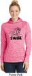 Ladies Black Penguin Power Swim Dry Wicking Hoodie