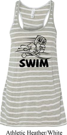 Ladies Black Penguin Power Swim Flowy Racerback