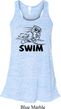 Ladies Black Penguin Power Swim Flowy Racerback
