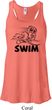 Ladies Black Penguin Power Swim Flowy Racerback