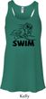 Ladies Black Penguin Power Swim Flowy Racerback