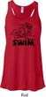 Ladies Black Penguin Power Swim Flowy Racerback
