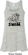 Ladies Black Penguin Power Swim Flowy Racerback