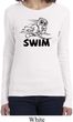 Ladies Black Penguin Power Swim Long Sleeve