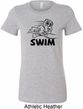 Ladies Black Penguin Power Swim Longer Length Shirt