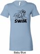 Ladies Black Penguin Power Swim Longer Length Shirt