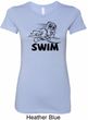 Ladies Black Penguin Power Swim Longer Length Shirt