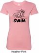 Ladies Black Penguin Power Swim Longer Length Shirt