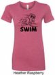 Ladies Black Penguin Power Swim Longer Length Shirt